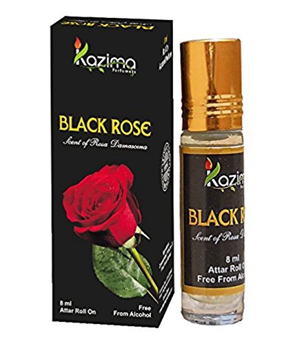 KAZIMA Pure Natural Black Rose Apparel Concentrated Attar Perfume (8ml Rollon free From Alcohol)