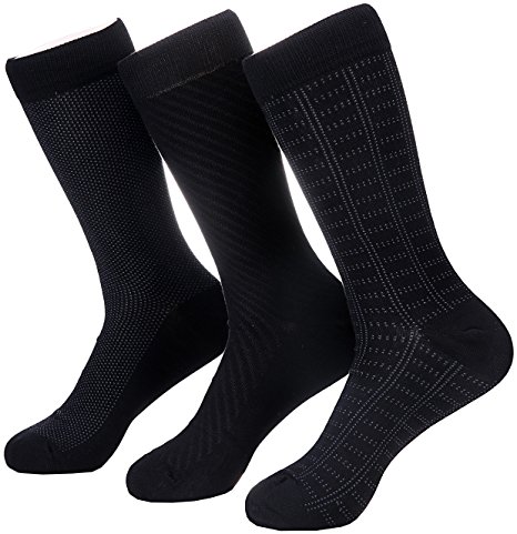 Men’s Designer Dress Socks -6 Pairs- Black Modal Cotton Fashion Socks By Marino