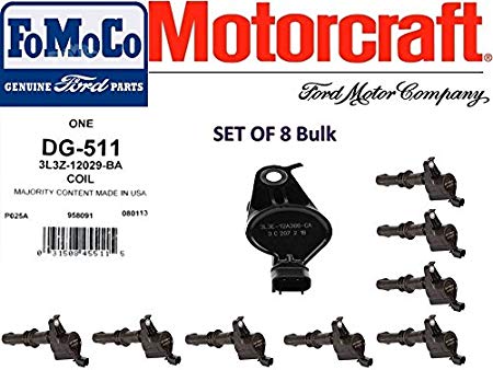 MOTORCRAFT IGNITION COIL FOR FORD LINCOLN MERCURY 3L3Z12029BA DG511 SET OF 8