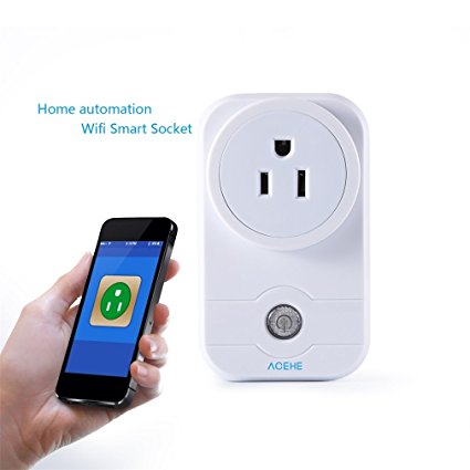 Wifi Smart Timing Plug Socket, ACEHE Wireless Outlet Socket Turn ON/Off Electronics Remote Control Switch Via Android/iOS App for Household Appliances