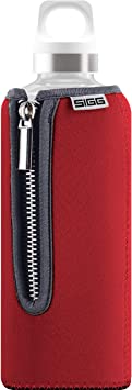 SIGG Stella Red, Glass Water Bottle with Neoprene Pouch, BPA Free - 0.5 L
