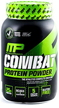 MusclePharm Combat Powder Advanced Time Release Protein, Vanilla, 2 Pound