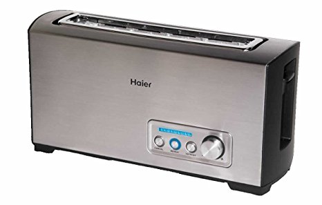 Haier TST120SS Stainless-Steel Long-Slot 2-Slice Digital Toaster