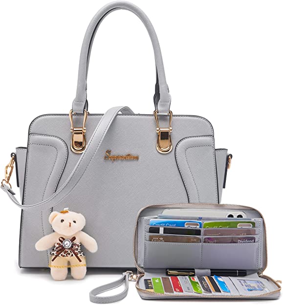 Handbags for Women Shoulder Bags Wallet Tote Bag Satchel 2pcs Purse Set