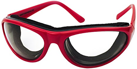 RSVP Tearless Kitchen Onion Goggles, Red