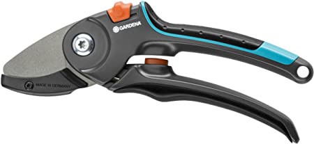 GARDENA Garden Secateurs A/M: Stable pruning shears with Anvil blade for woody branches and twigs, 23 mm maximum cutting diameter, non-slip handle, non-stick-coated upper blade (8903-20)