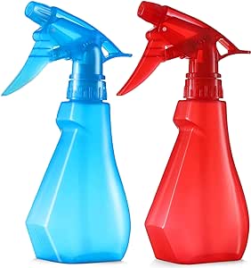 DilaBee Spray Bottles (4-Pack, 8 Oz) Water Spray Bottle for Hair, Plants, Cleaning Solutions, Cooking, BBQ, Squirt Bottle for Cats, Empty Spray Bottles - BPA-Free - Multicolor (Red and Blue, 2-Pack)