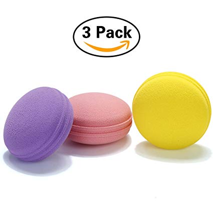 Miss Gorgeous Latex Sponges Makeup Blender Sponge For Makeup Foundation Cosmetic Smooth Puff Flawless Beauty Foundation, Macarons, 3 Piece