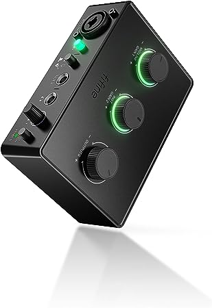 FIFINE PC Audio Mixer for Recording Music, USB Interface for Streaming and Podcasting with XLR, Monitor, 48V Phantom Power, Gain Knob, for Instrument Guitar/Video Content Creation/Vocal-AMPLITANK SC1