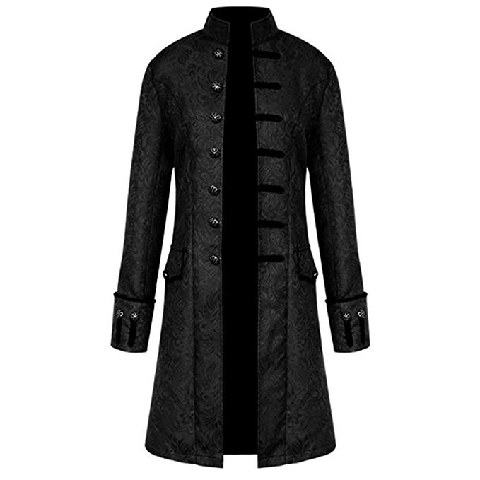 CUCUHAM Men Winter Warm Vintage Tailcoat Jacket Overcoat Outwear Buttons Coat