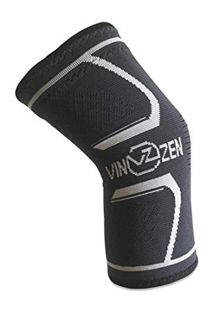 Vin Zen Knee Compression Sleeve – Pressurized Knee Brace for Men & Women, Knee Protector for Graduated Compression, 1 Pack Knee Support for Injury Recovery, Sports and Meniscus Tear