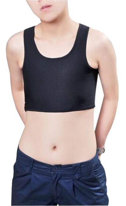 Uget Women's Slim Fit Printing Chest Binder Vest Tops