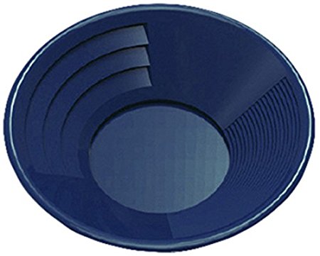 SE GP1014BL14 14" Blue Plastic Gold Pan with Two Types of Riffles