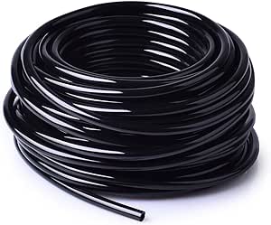 URANT 5/16 Inch Dropper Blank Distribution Pipe, 65 Foot (20 m) Black Drip Pipe for DIY Garden Irrigation Systems, Drip Pipes and Drip Irrigation System Parts