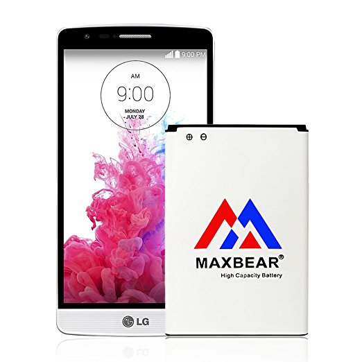 MAXBEAR G3 Battery,3500mah Replacement Li-ion Battery for LG G3 BL-53YH ,D851(T-Mobile), VS985(Verizon), LS990(Sprint), D850(AT&T),D855 Phone | G3 Spare Battery [12 Month Warranty]