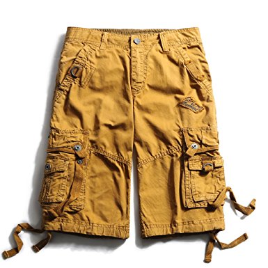 Men's Cotton Loose Fit Multi Pocket Cargo Shorts