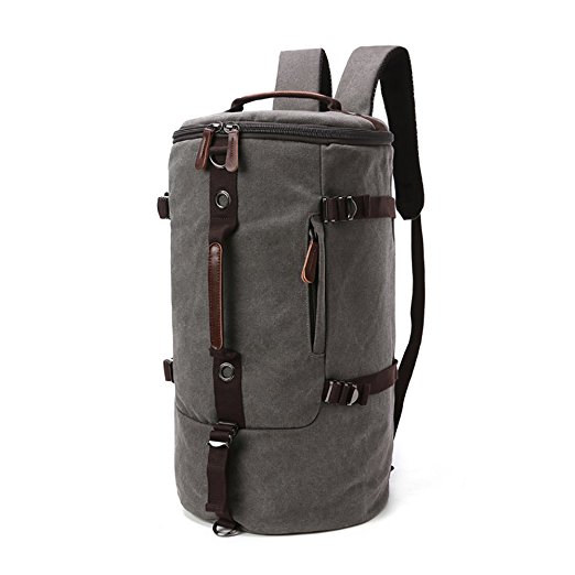 Canvas Backpack Travel Duffel Bag Large Capacity School Rucksack Hiking Daypack