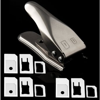 Sim to Micro  Micro to Nano Dual Sim Cutter for iPhone 5 w 9 Sim Card Adapters