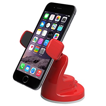 iOttie Easy View 2 Car Mount Holder for iPhone 7 7 Plus, 6s Plus 6s 5s 5c, Samsung Galaxy S7 Edge Plus S7 S6, Note 5 -Retail Packaging –Red