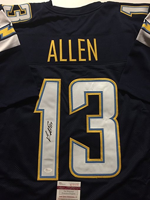 Autographed/Signed Keenan Allen San Diego Chargers Dark Blue Football Jersey JSA COA