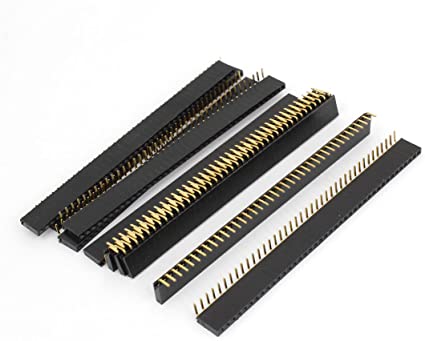 uxcell 10 X Right Angle Female PCB Header 40 Way 2.54mm Pitch Connector Black