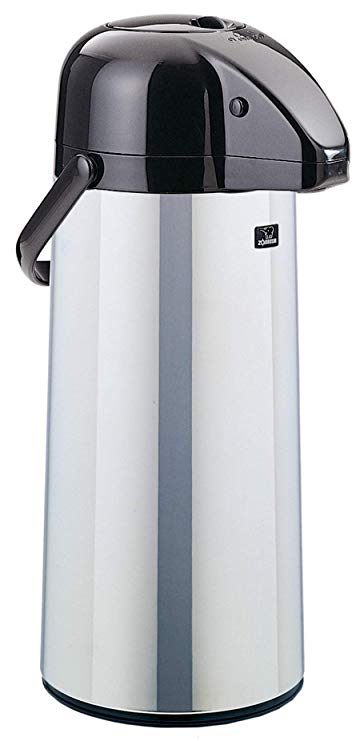 Zojirushi AAPE-22SCXA Air Pot Beverage Dispenser, 2.2 Liters, Polished Stainless, Made in Japan