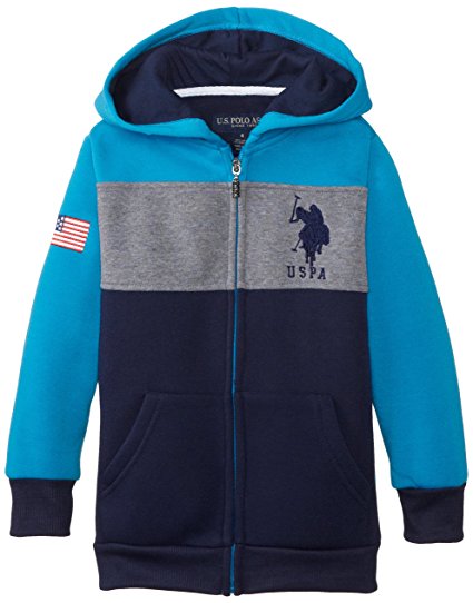 U.S. Polo Assn. Little Boys' Colorblock Fleece Hoodie