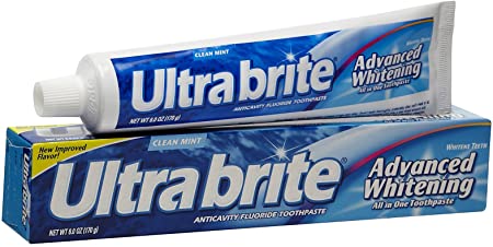 Ultra brite Advanced Whitening Toothpaste Clean Mint 6 oz (Pack of 10)