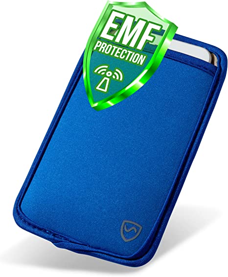 SYB Phone Pouch, EMF Radiation Protection Sleeve, XL Blue