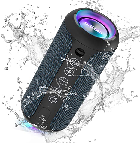 Ortizan Portable Bluetooth Speaker, IPX7 Waterproof Wireless Speaker with 24W Loud Stereo Sound, Outdoor Speakers with Bluetooth 5.0, 30H Playtime,66ft Bluetooth Range,TWS Pairing for Home