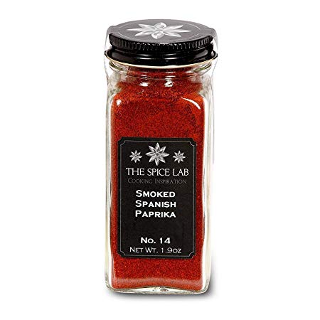 The Spice Lab Spanish Smoked Paprika Spice - High Color ASTA 160  - 2 oz. French Jar – Premium Gourmet Vegan Approved All Natural Kosher Non GMO Gluten Free Spice – Rich in Antioxidants