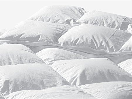 Highland Feather Manufacturing 74-Ounce Santiago Goose Feather Duvet, King, White