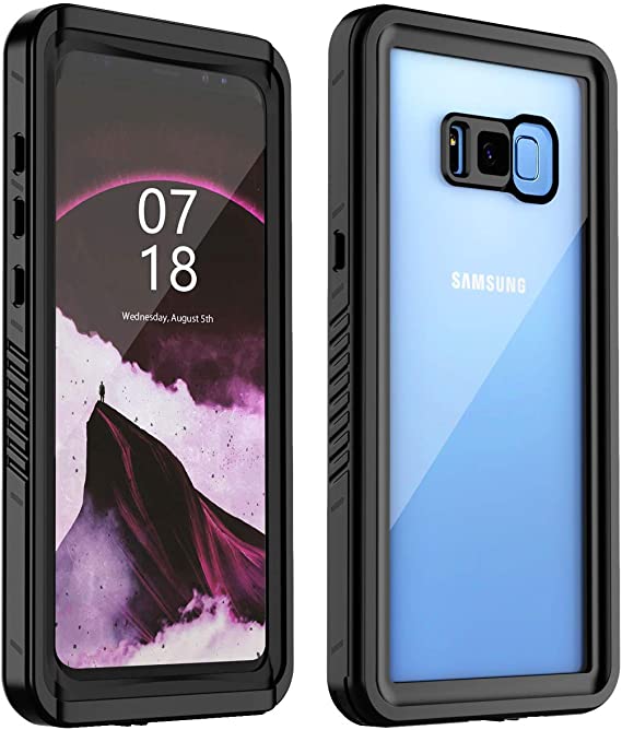 YUANSE Samsung Galaxy S8 Plus Waterproof Case, S8 Plus Case Full Body Protection with Built in Screen Protector Underwater IP68 Shockproof Dustproof Snowproof Case for Galaxy S8 Plus Black