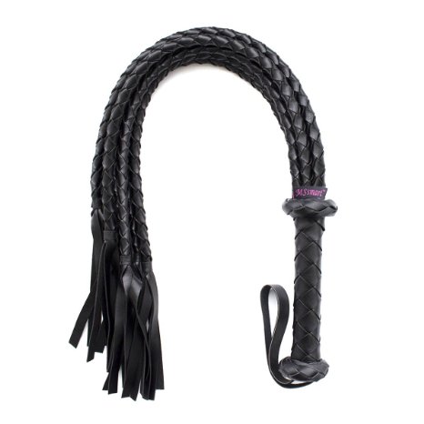 MSsmart (TM) Soft Braided Suede Leather Floggers and Whips for Couples Role Play Kit