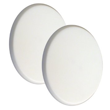 Tapix Door Knob Wall Protector Plate - Will Also Conceal Damaged Walls - 3" - White - 2 Pack