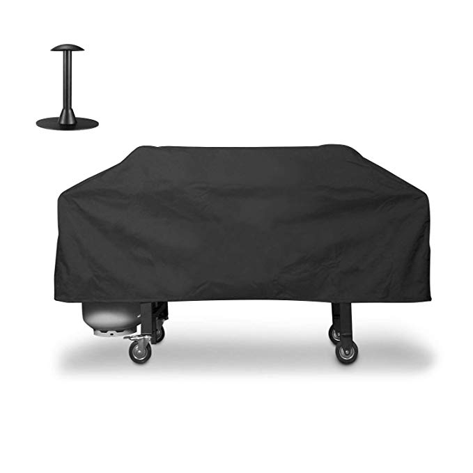 UNICOOK Heavy Duty Waterproof Grill Cover for Blackstone 36" Griddle, Outdoor Flat Top Gas Grill Griddle Cover, Include Support Pole to Raise Up The Cover, No Water Pooling