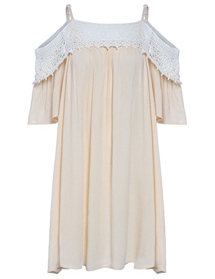 ROMWE Women's Off Shoulder Lace Dress