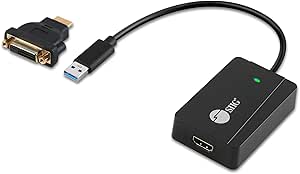 SIIG USB to HDMI Adapter, DisplayLink Chipset, USB 3.0 to HDMI 2K 2560x1440 50Hz Video Converter- for Windows and Mac, PC, Laptop, Desktop, Monitor, and TV (JU-H30H11-S1)