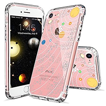 iPhone 7 Case, iPhone 8 Case, MOSNOVO Galaxy Outer Space Clear Design Printed Plastic Hard Back Case With Protective Shock Proof TPU Bumper Case Cover for Apple iPhone 7 (2016) / iPhone 8 (2017)