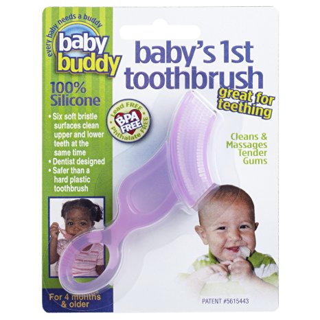 Baby Buddy Baby's 1st Toothbrush, Pink (Discontinued by Manufacturer)