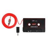 BESDATA Car Cassette Adapters for iPod iPad iPhone MP3 Mobil Device 3 Feet Long Cable 35mm Male and 25mm Male Adapter Black - KD100