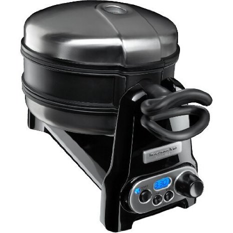 KitchenAid KPWB100OB Pro Line Waffle Baker, Onyx Black