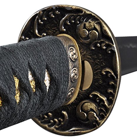 Handmade Sword - Samurai Katana Sword, Practical, Hand Forged, 1045 Carbon Steel, Heat Tempered, Full Tang, Sharp, Scabbard