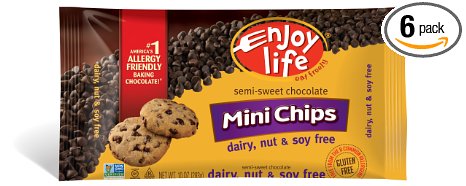 Enjoy Life Semi-Sweet Chocolate Chips, Gluten, Dairy, Nut & Soy Free, Mini Chips, 10-Ounce Bags (Pack of 6)