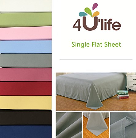 Flat sheet-Ultra soft & Confortable Microfiber-Pink,Full