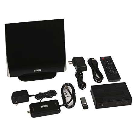 Terk Complete Cord Cutter Kit – Record Live TV with The Digital Converter Box & HDTV Antenna Bundle