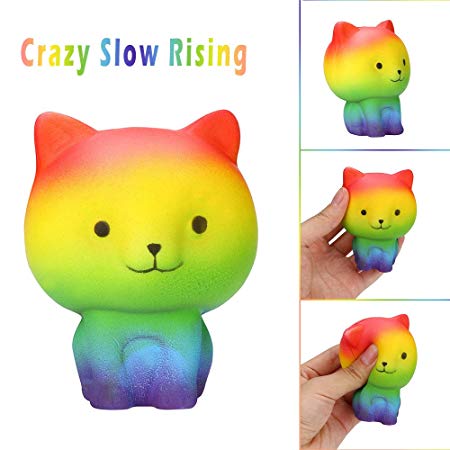 LtrottedJ Starry Rainbow Cute Squeeze Toy Slow Rising Cream Scented Stress Reliever Toy