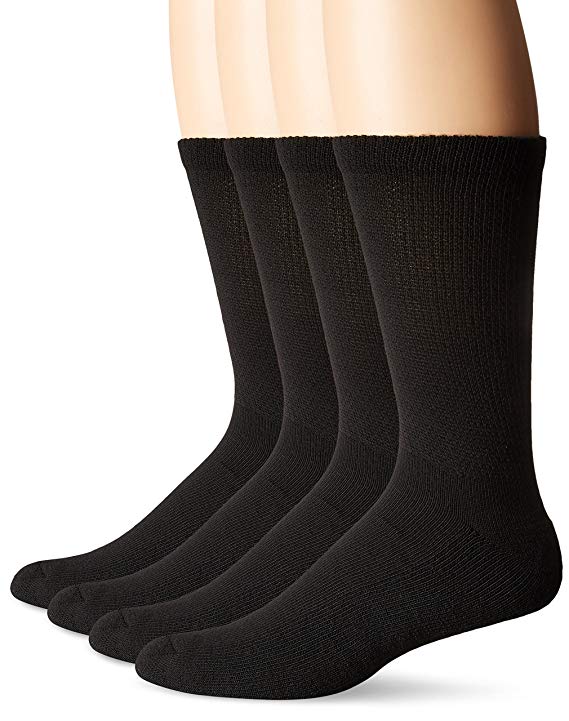 Dr. Scholl's Men's 4 Pack Diabetic and Circulatory Non-Binding Crew Sock