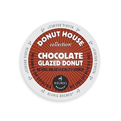 Donut House Collection Coffee, Chocolate Glazed Donut, K-Cup Portion Count for Keurig K-Cup Brewers, 24-Count