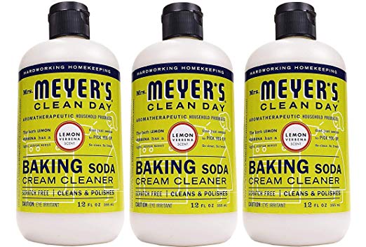 Mrs. Meyer's Baking Soda Cream Cleaner, Lemon Verbena, 12 OZ (Pack - 3)